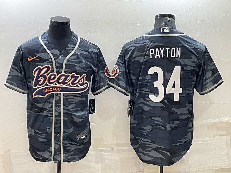Men Chicago Bears #34 Payton Camo 2022 Nike Co branded NFL Jersey->women nfl jersey->Women Jersey